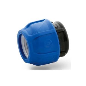 Enlace Tapon 20mm para Riego Mangueras 1/2" HDPE PN16,  Poelsan