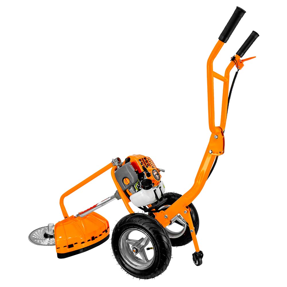 MOTOGUADAÑA NARANJA 43CC 1.7 HP - 2T TIPO CARRITO BNTT52 - 2 RUEDAS INCLUYE: CORTE NYLON + ARADOR + DISCO SIERRA + ROTOVADOR + DISCO 3T + CULTIVADOR DE ALFALFA