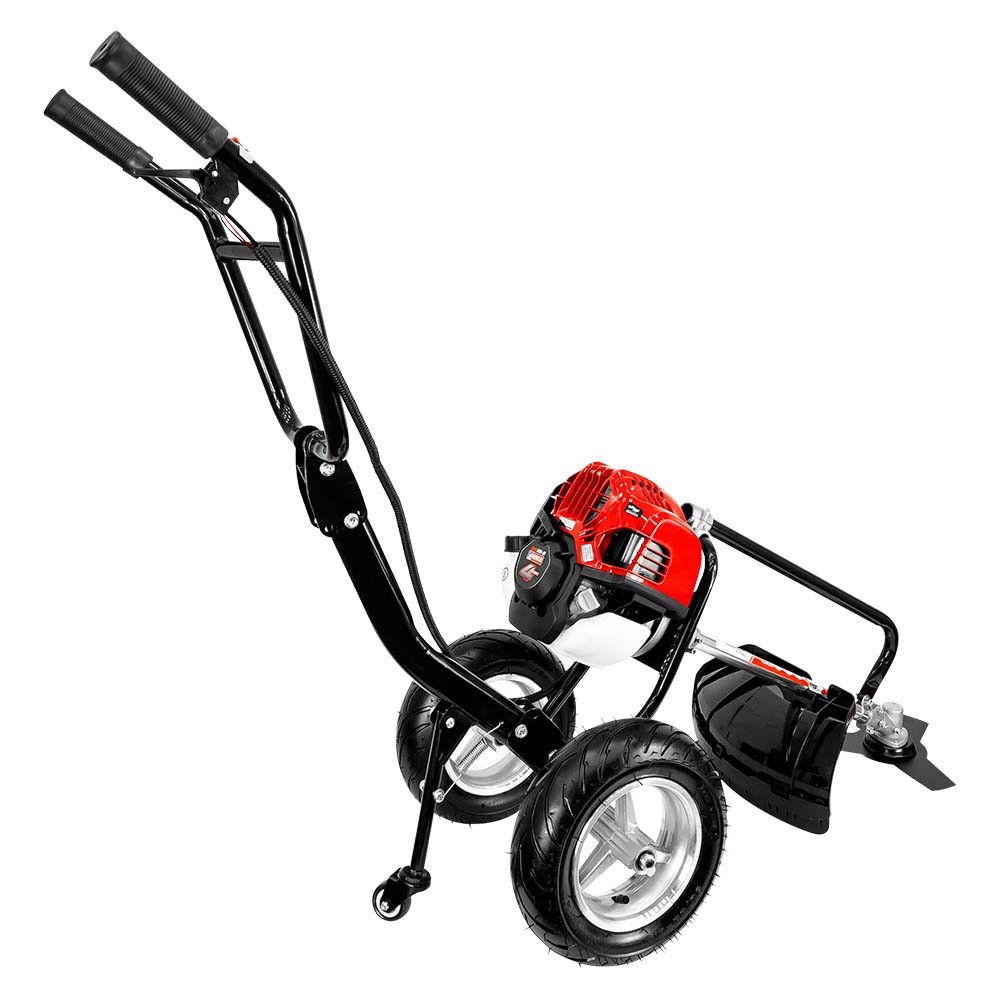 MOTOGUADAÑA ROJA 35.8CC 1.6 HP - 4T TIPO CARRITO - 2 RUEDAS BNTB35 INCLUYE: CORTE NYLON + ARADOR + DISCO SIERRA + ROTOVADOR + DISCO 3T + CULTIVADOR DE ALFALFA