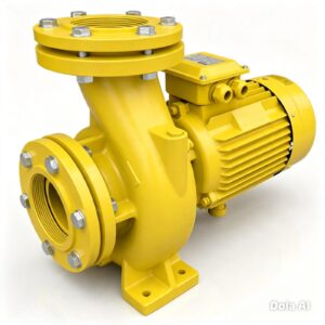 ELECTROBOMBA DE AGUA CENTRÍFUGA TRIFÁSICA / 380V / 60Hz / SALIDA 4X4 POTENCIA: 5.5HP / CUERPO AMARILLO