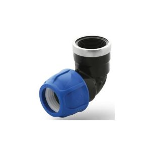 Enlace Codo Rosca Hembra 110 x 4” para Riego Mangueras 4" HDPE PN16,  Poelsan