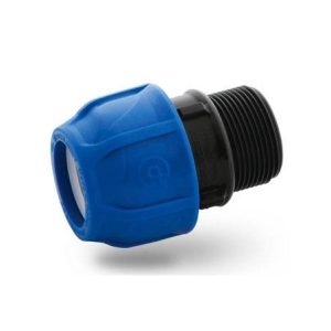 Enlace Rosca Macho 63 x 2" para Riego manguera 2" HDPE PN16, Poelsan