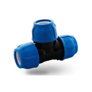 Enlace Te Bocas Iguales 110 x 100 x 110 para Riego Mangueras 4" HDPE PN16,Poelsan