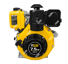 MOTOR DIESEL AMARILLO 7.5HP 296 CC - ARRANQUE MANUAL / ELÉCTRICO LINEA PREMIUM (HEAVY DUTY)