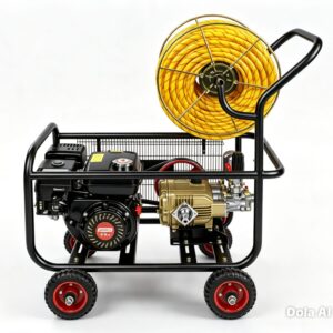 HIDROLAVADORA ESTACIONARIA CABEZAL BNO-30, MOTOR BONELLY GASOLINERO 6.5HP, MANGUERA DE 100M REFORZADA